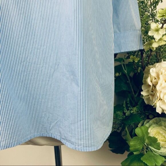 NORDSTROM * blouse off shoulder stripe resort - Picture 3 of 12